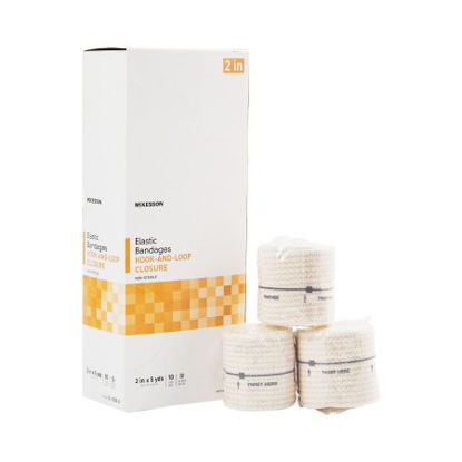Picture of Elastic Bandage McKesson 2 Inch X 5 Yard Standard Compression Hook and Loop Closure Tan NonSterile16-1033-2