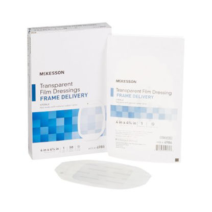 Picture of Transparent Film Dressing McKesson Octagon 4 X 4-3/4 Inch Frame Style Delivery Without Label Sterile4986