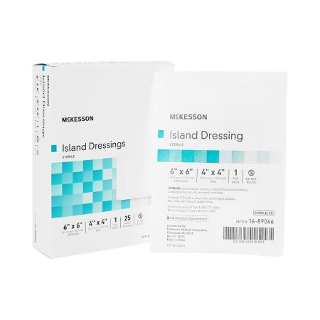 Picture of Adhesive Dressing McKesson 6 X 6 Inch Polypropylene / Rayon Square White Sterile16-89066