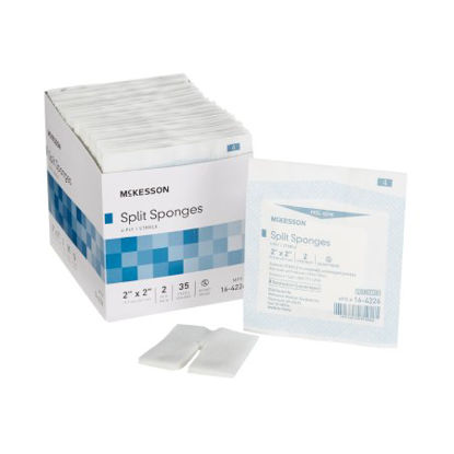 Picture of Split Sponge McKesson Polyester / Rayon 2 X 2 Inch Sterile16-4226