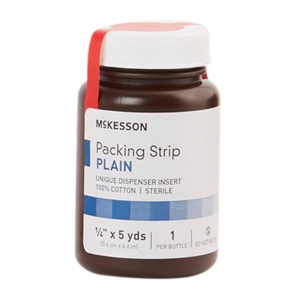 Picture of Wound Packing Strip McKesson Plain Cotton Non-impregnated Small 1/4 Inch X 5 Yard 1 Count Sterile61-59120