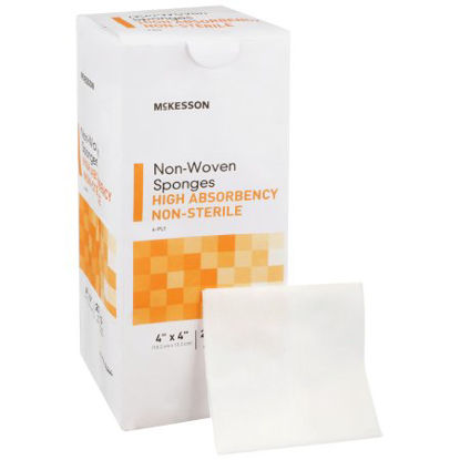 Picture of Nonwoven Sponge McKesson Polyester / Rayon 4-Ply 4 X 4 Inch Square NonSterile16-40444