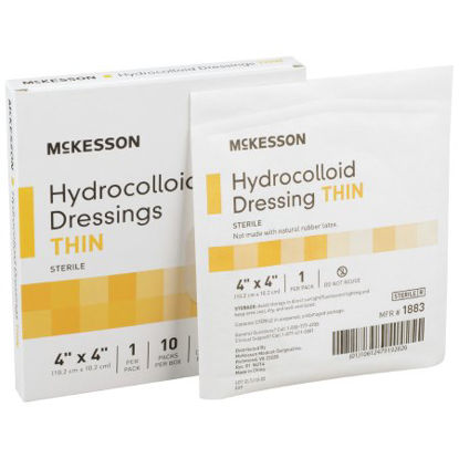Picture of Hydrocolloid Dressing McKesson 4 X 4 Inch Square Sterile1883