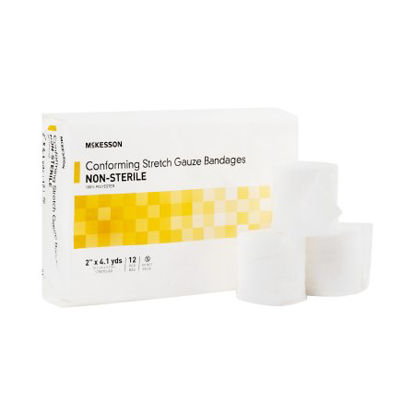 Picture of Conforming Bandage McKesson Polyester 2 Inch X 4-1/10 Yard Roll Shape NonSterile16-011