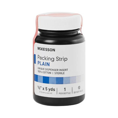 Picture of Wound Packing Strip McKesson Plain Cotton Non-impregnated Medium 1/2 Inch X 5 Yard 1 Count Sterile61-59220