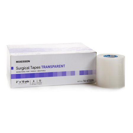 Picture of Medical Tape McKesson Air Permeable Plastic 2 Inch X 10 Yard Transparent NonSterile16-47220
