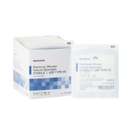 Picture of USP Type VII Gauze Sponge McKesson Cotton 8-Ply 2 X 2 Inch Square Sterile16-42228