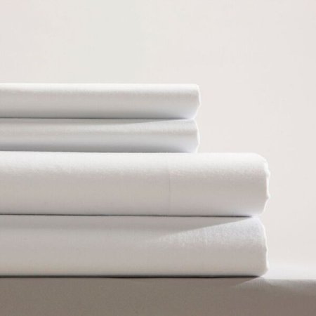 Picture of Bed Sheet Standard Value Fitted 68 X 84 X 9 Inch White Cotton 55% / Polyester 45% Reusable12635322