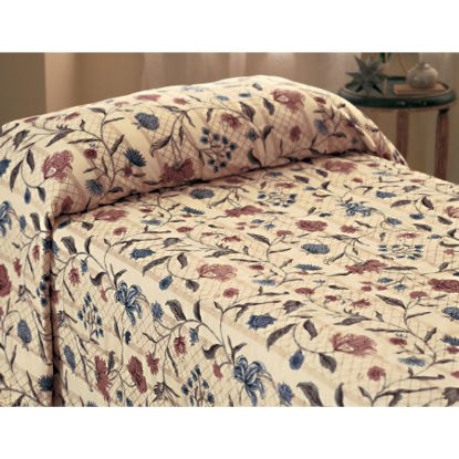 Picture of Fitted Bedspread Martex® Rx 71 W X 102 L Inch Cotton 30% / Polyester 70% Terra Cotta Print1C76007