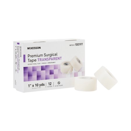 Picture of Medical Tape McKesson Water Resistant Plastic 1 Inch X 10 Yard Transparent NonSterile100197