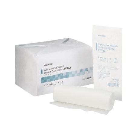 Picture of Conforming Bandage McKesson Polyester 6 Inch X 4-1/10 Yard Roll Shape Sterile16-020