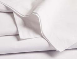 Picture of Bed Sheet Performance Draw 54 X 72 Inch White / Blue Hem Cotton 55% / Polyester 45% Reusable50626-572