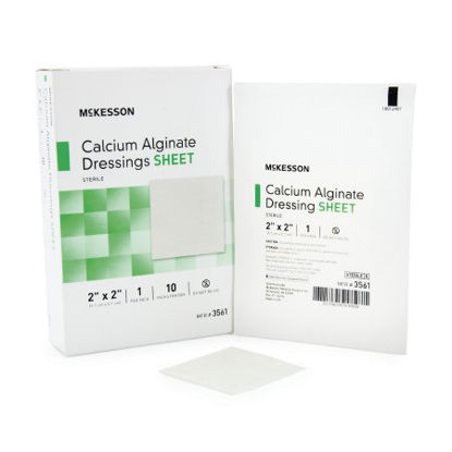 Picture of Calcium Alginate Dressing McKesson 2 X 2 Inch Square Calcium Alginate Sterile3561
