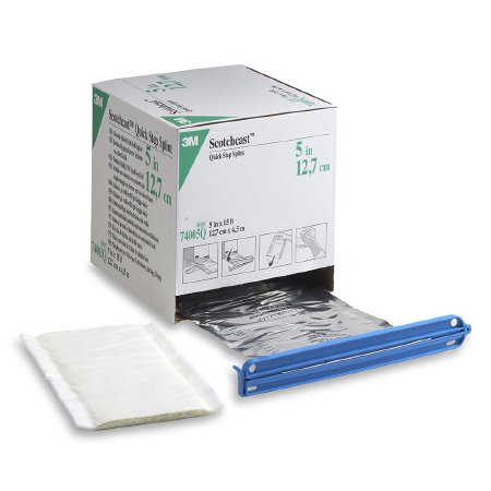Picture of Splint Roll 3M™ Scotchcast™ Quick Step Double Sided Felt 5 Inch X 15 Foot Felt / Fiberglass White74005Q