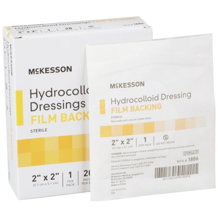 Picture of Hydrocolloid Dressing McKesson 2 X 2 Inch Square Sterile1886