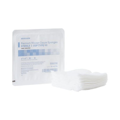 Picture of USP Type VII Gauze Sponge McKesson Cotton 16-Ply 4 X 4 Inch Square Sterile16-4276