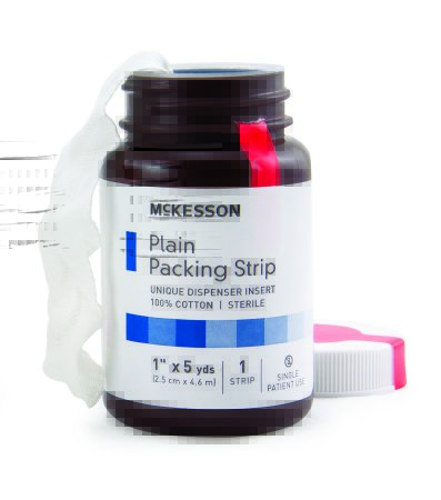 Picture of Wound Packing Strip McKesson Plain Cotton Non-impregnated Large 1 Inch X 5 Yard 1 Count Sterile61-59320