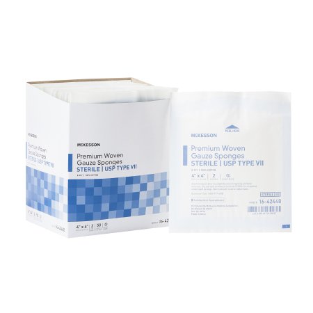 Picture of USP Type VII Gauze Sponge McKesson Cotton 8-Ply 4 X 4 Inch Square Sterile16-42448