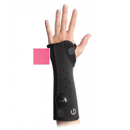 Picture of Wrist / Arm Brace Exos® Short Arm Thermoformable Polymer Left Hand Pink X-Small312-31-4444
