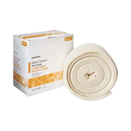 Picture of Elastic Tubular Support Bandage McKesson Spandagrip™ 4 Inch X 11 Yard Large Knee / Medium thigh Standard Compression Pull On Natural Size F NonSterile182-13115F