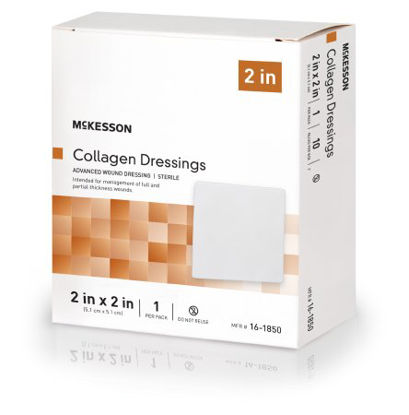 Picture of Collagen Dressing McKesson Matrix / Gel / Sheet Collagen / Sodium Alginate / Carboxyl Methylcellulose / Ethylenediamine-tetraacetic Acid (EDTA) 2 X 2 Inch16-1850