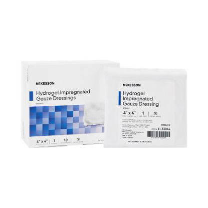 Picture of Impregnated Dressing McKesson 4 X 4 Inch Gauze Hydrogel Sterile61-53044