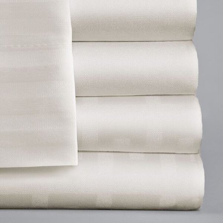 Picture of Bed Sheet ComforTwill™ Fitted 39 X 80 X 14 Inch Bone Cotton 70% / Polyester 30% Reusable01490149