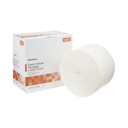 Picture of Elastic Tubular Support Bandage McKesson Spandagrip™ 4-1/2 Inch X 11 Yard Large Thigh Standard Compression Pull On Natural Size G NonSterile182-13116G
