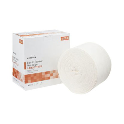 Picture of Elastic Tubular Support Bandage McKesson Spandagrip™ 4-1/2 Inch X 11 Yard Large Thigh Standard Compression Pull On Natural Size G NonSterile182-13116G