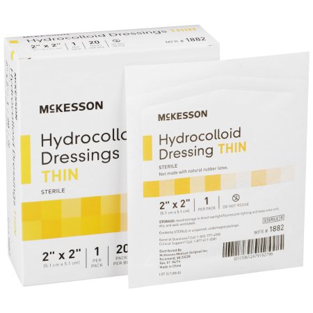 Picture of Hydrocolloid Dressing McKesson 2 X 2 Inch Square Sterile1882