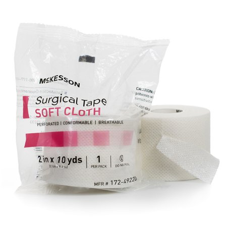 Picture of Medical Tape McKesson Perforated Soft Cloth 2 Inch X 10 Yard White NonSterile172-49220