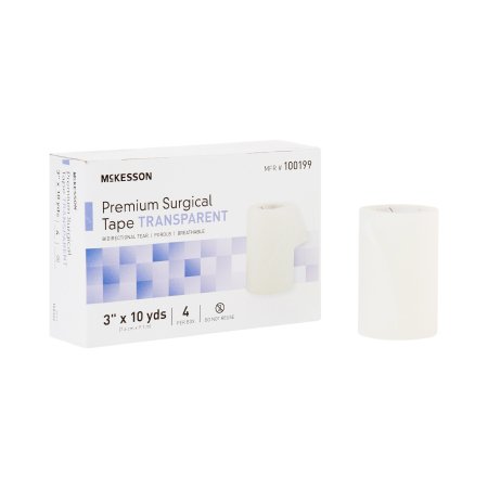 Picture of Medical Tape McKesson Water Resistant Plastic 3 Inch X 10 Yard Transparent NonSterile100199