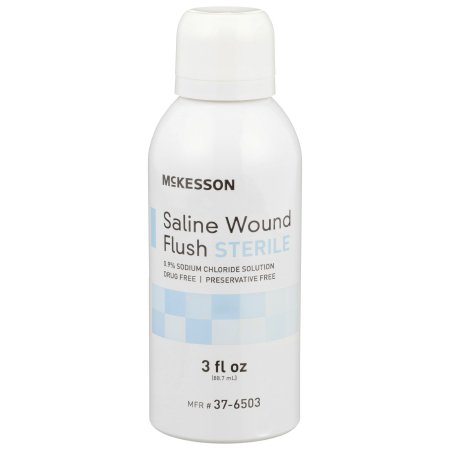 Picture of Saline Wound Flush McKesson 3 oz. Spray Can Sterile USP Normal Saline (Sterile 0.9% Sodium Chloride)37-6503