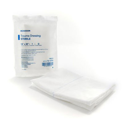 Picture of Trauma Dressing McKesson Nonwoven 10 X 30 Inch Rectangle Sterile16-4255