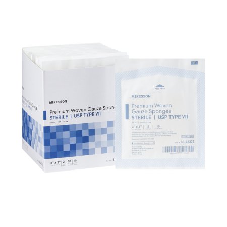 Picture of USP Type VII Gauze Sponge McKesson Cotton 12-Ply 3 X 3 Inch Square Sterile16-42332