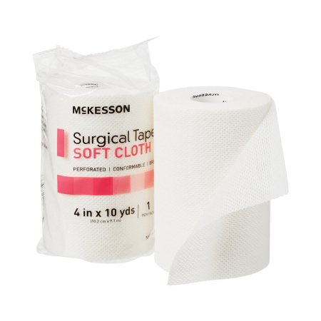 Picture of Medical Tape McKesson Perforated Soft Cloth 4 Inch X 10 Yard White NonSterile172-49240
