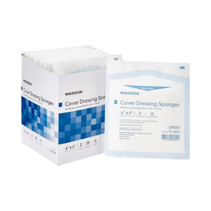 Picture of Nonwoven Sponge McKesson Nonwoven / Rayon / Cellulose 4 X 4 Inch Square Sterile16-2436