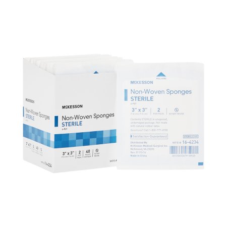 Picture of Nonwoven Sponge McKesson Polyester / Rayon 4-Ply 3 X 3 Inch Square Sterile16-4234