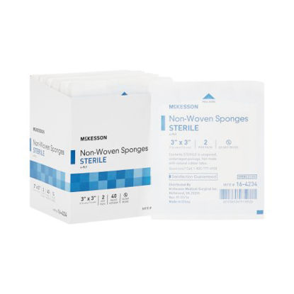 Picture of Nonwoven Sponge McKesson Polyester / Rayon 4-Ply 3 X 3 Inch Square Sterile16-4234