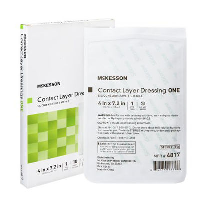 Picture of Wound Contact Layer Dressing McKesson Silicone 4 X 7.2 Inch Sterile4817