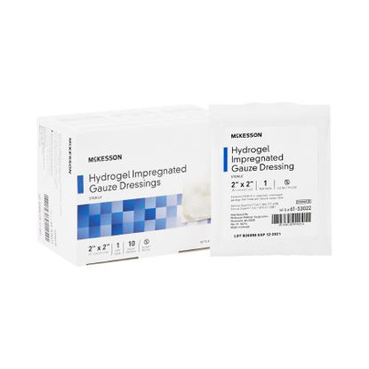 Picture of Impregnated Dressing McKesson 2 X 2 Inch Gauze Hydrogel Sterile61-53022