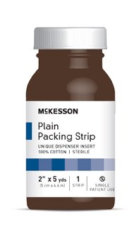 Picture of Wound Packing Strip McKesson Plain Cotton Non-impregnated X-Large 2 Inch X 5 Yard 1 Count Sterile61-59420