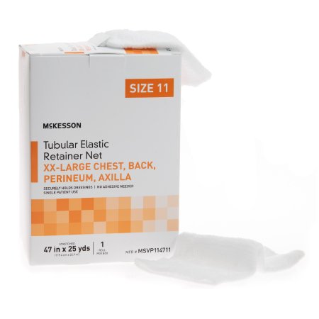 Picture of Elastic Net Retainer Dressing McKesson Tubular Elastic 47 Inch X 25 Yard (119.4 cm X 22.9 m) Size 11 White 2X-Large Chest / Back / Perineum / Axilla NonSterileMSVP114711