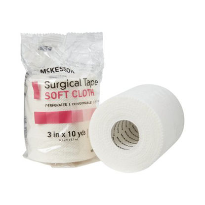 Picture of Medical Tape McKesson Perforated Soft Cloth 3 Inch X 10 Yard White NonSterile172-49230