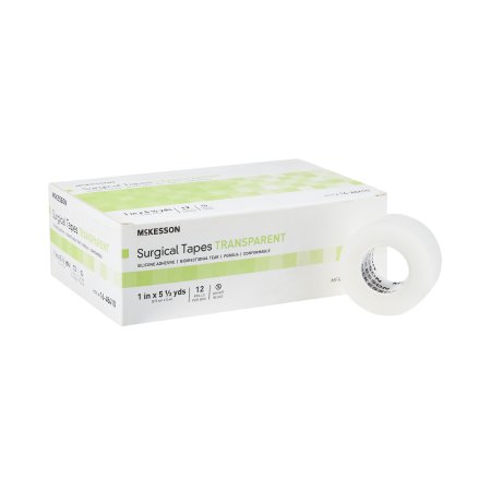 Picture of Medical Tape McKesson Porous Plastic / Silicone 1 Inch X 5-1/2 Yard Transparent NonSterile16-48410