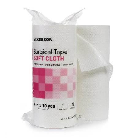 Picture of Medical Tape McKesson Perforated Soft Cloth 6 Inch X 10 Yard White NonSterile172-49260