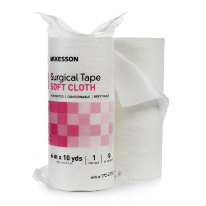 Picture of Medical Tape McKesson Perforated Soft Cloth 6 Inch X 10 Yard White NonSterile172-49260