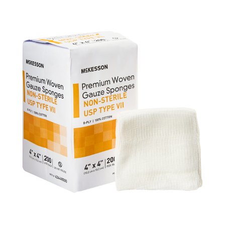 Picture of USP Type VII Gauze Sponge McKesson Cotton 8-Ply 4 X 4 Inch Square NonSterile42448000