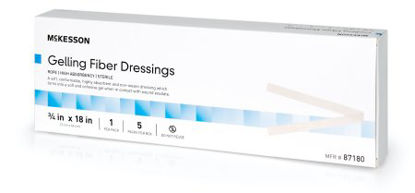 Picture of Absorbent Gelling Fiber Dressing McKesson Carboxymethyl Cellulose (CMC) 3/4 X 18 Inch87180