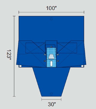 Picture of Abdominal Drape Laparoscopy / Pelviscopy Drape with Attached Leggings 100 W X 30 W X 123 L Inch Sterile1222-2166